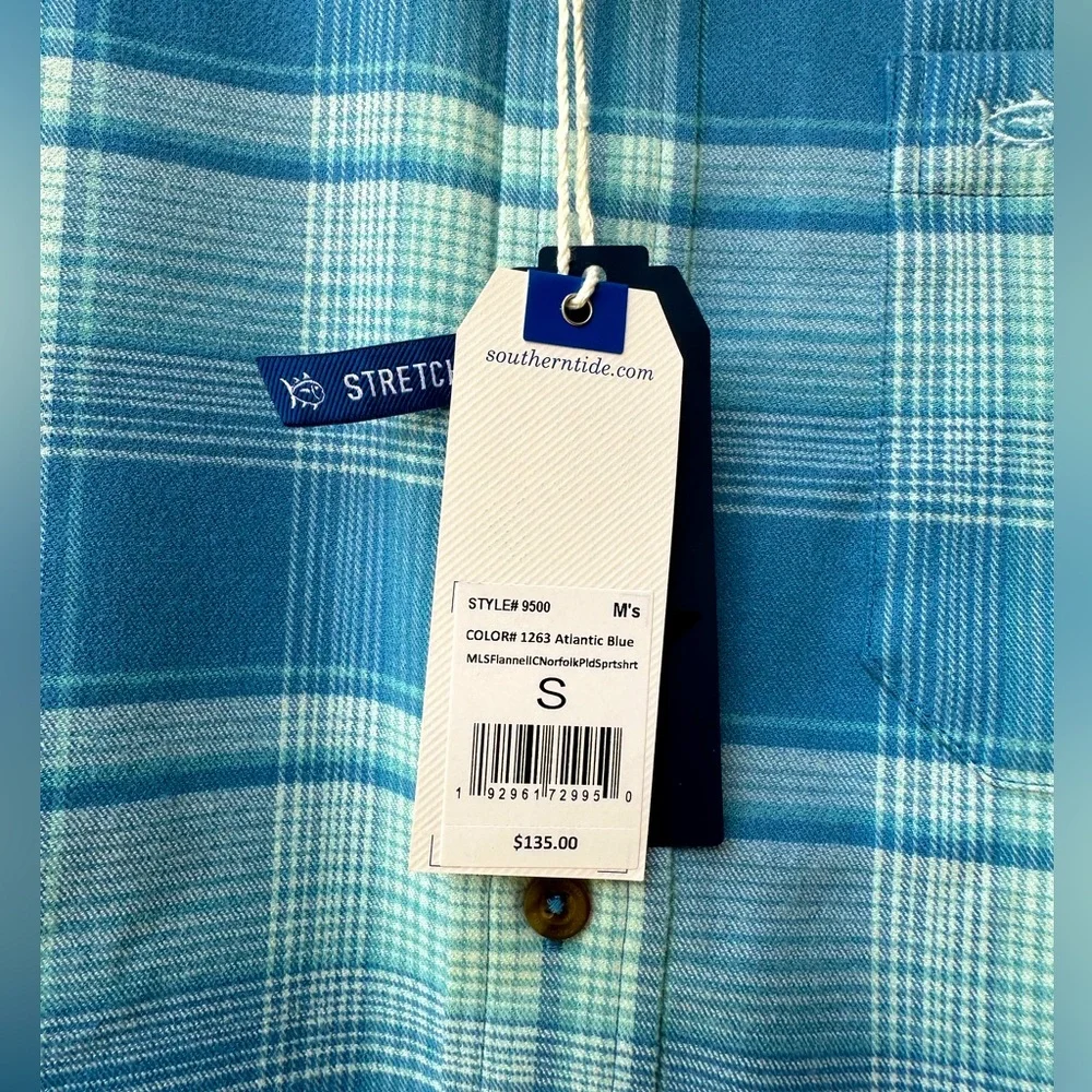 Southern Tide NWT men’s lightweight soft flannel long sleeve shirt size Small - Picture 4 of 5